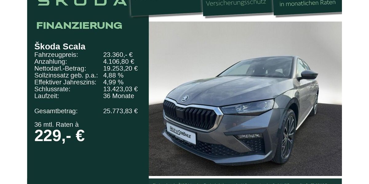 Skoda Scala 11.114 km 23.360 &euro; Neu-Ulm 89231