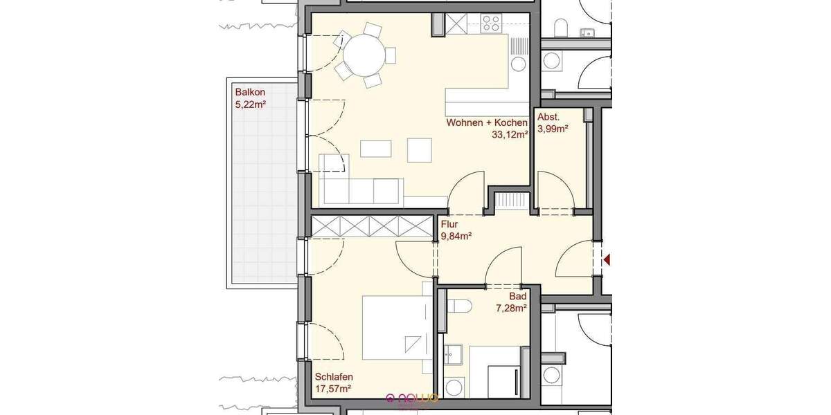 Etagenwohnung Wolfsburg Reislingen - 2 Zimmer, 77 m&sup2;, 280.000&euro; | Angebot:25287803