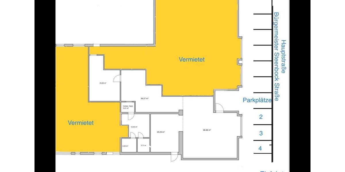 Gewerbefläche zur Vermietung in Top-Lage an Hauptstraße zimmer