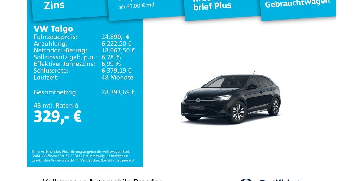 VW Taigo 7.884 km 24.890 &euro; Dresden 01067