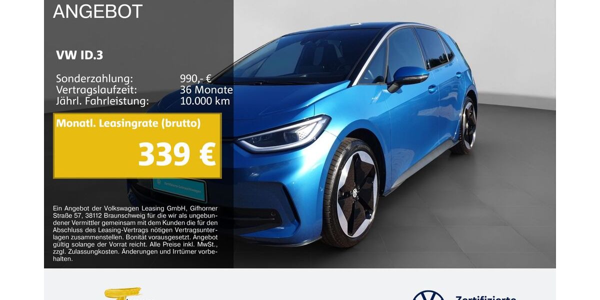 VW ID.3 14.520 km 31.510 € Bochum 44892
