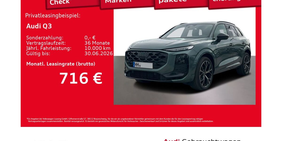 Audi Q3 2.446 km 57.996 &euro; Hamburg 22529