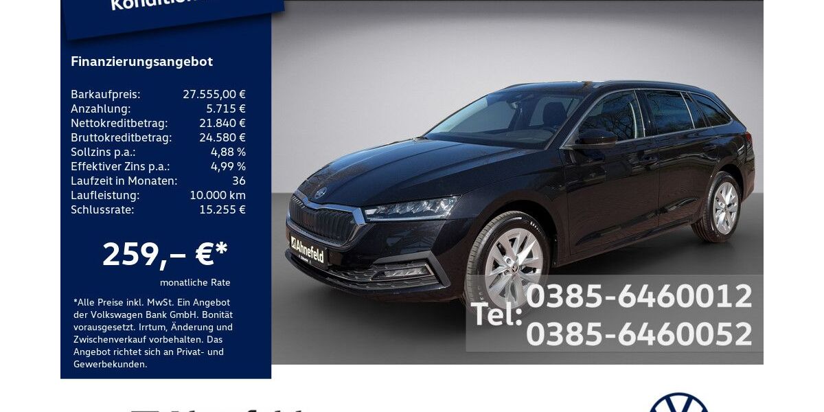 Skoda Octavia 44.999 km 27.555 &euro; Schwerin 19061