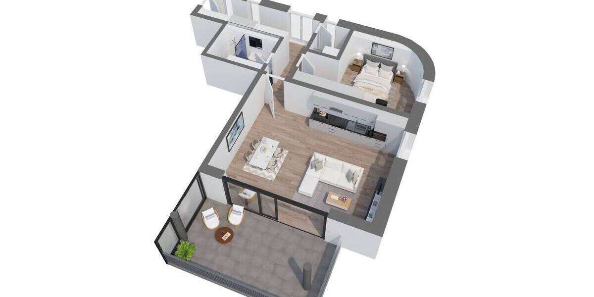 Etagenwohnung Laufenburg (Baden) Laufenburg - 2 Zimmer, 86 m&sup2;, 509.000&euro; | Angebot:25802495