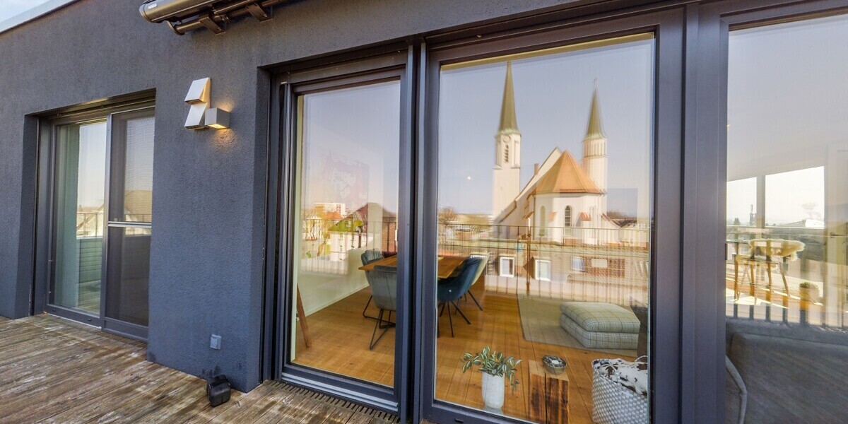 Exklusives Penthouse mit Alpenblick – stilvolles Wohnen nahe Salzburg - inkl. Einbauküche - Etagenwohnung Freilassing Freilassing | Angebot:27288484