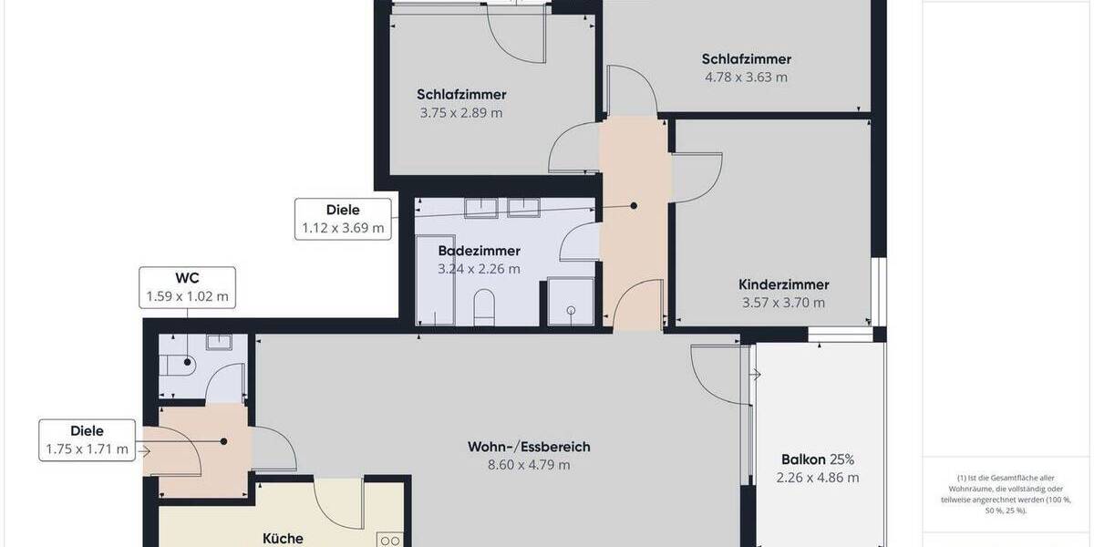 Etagenwohnung Kirchheim unter Teck Ötlingen - 4 Zimmer, 112 m&sup2;, 379.000&euro; | Angebot:26435807