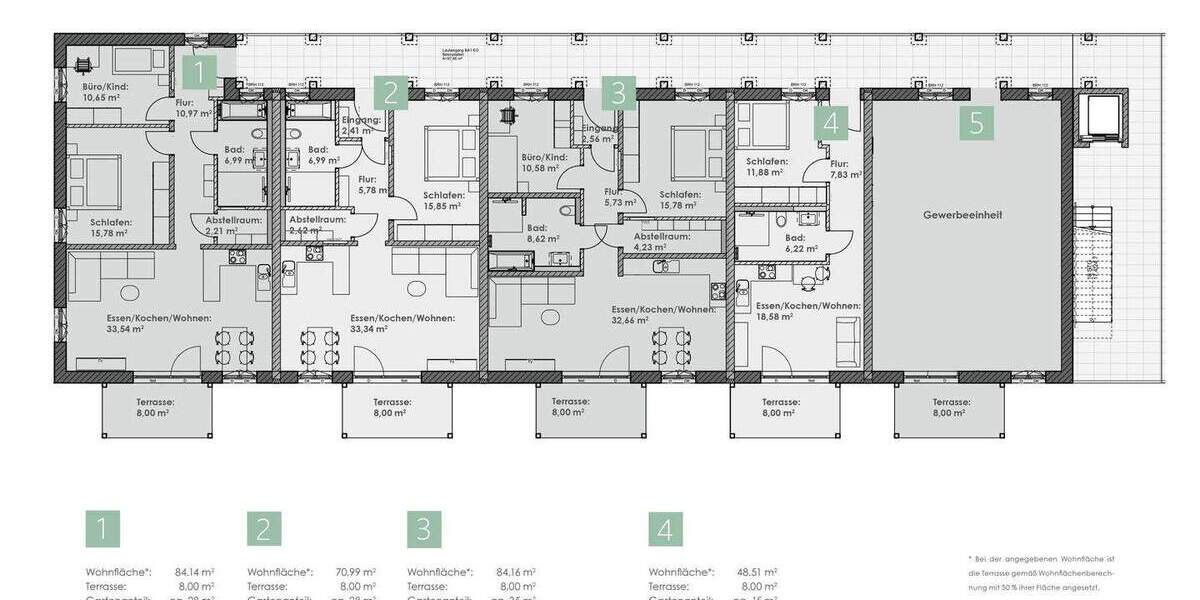 Etagenwohnung Beilngries Leising - 3 Zimmer, 84 m&sup2;, 455.000&euro; | Angebot:25837052