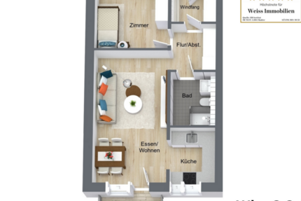 Wohnung zum Kaufen in Hilpoltstein 276.606 € 54.3 m² 2 zimmer