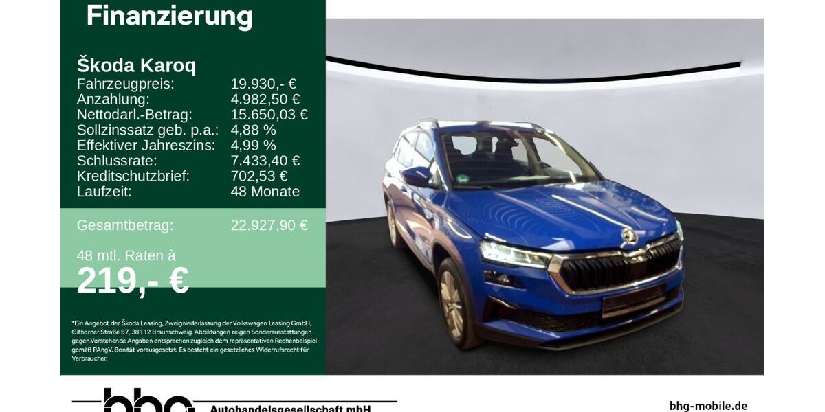 Skoda Karoq 71.679 km 19.930 &euro; Freudenstadt 72250