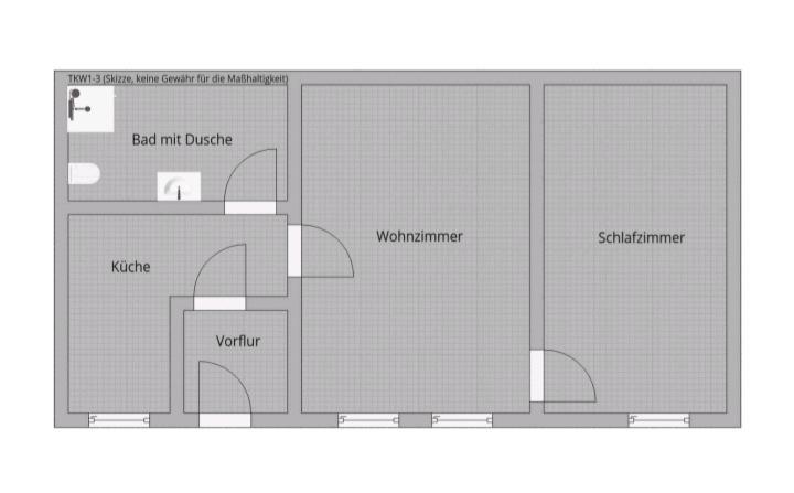 Erdgeschoßwohnung Wittstock/Dosse Dosse - 1 Zimmer, 65 m&sup2;, 491&euro; | Angebot:24979376