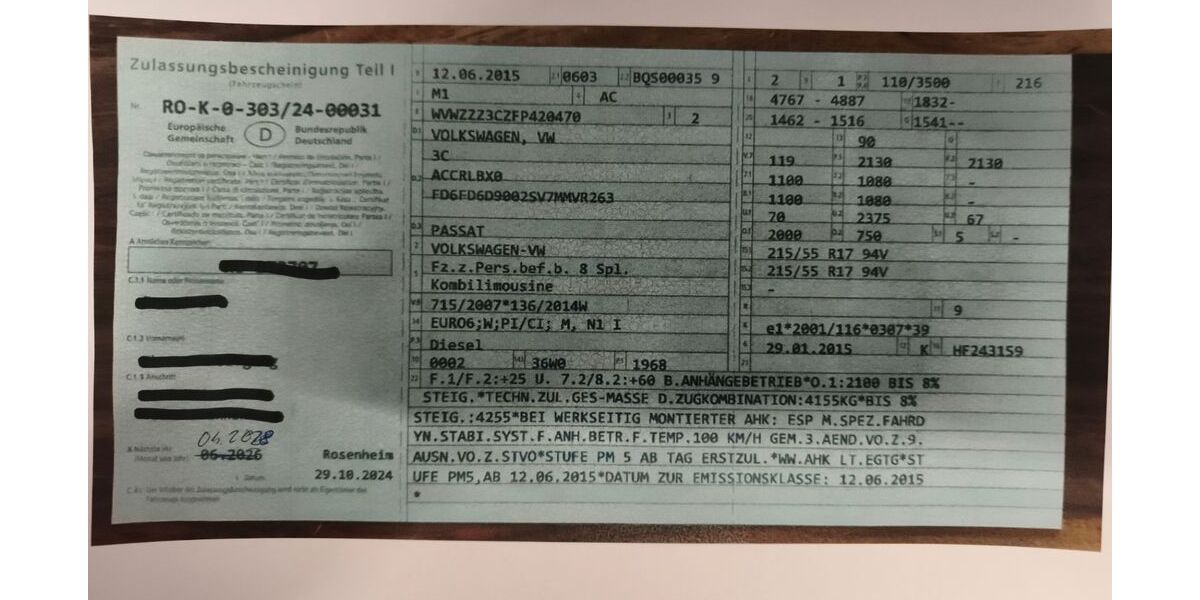 VW Passat Variant 84.000 km 18.000 &euro; Brannenburg 83098