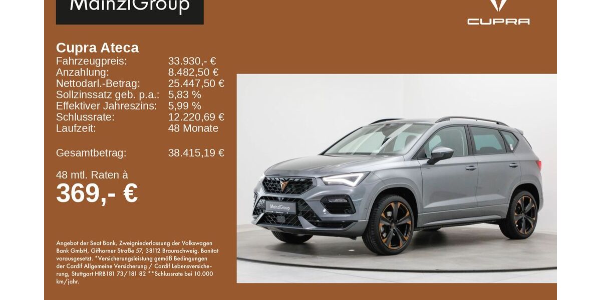 Seat Ateca 21.702 km 33.930 &euro; Feldkirchen/Westerham 83620