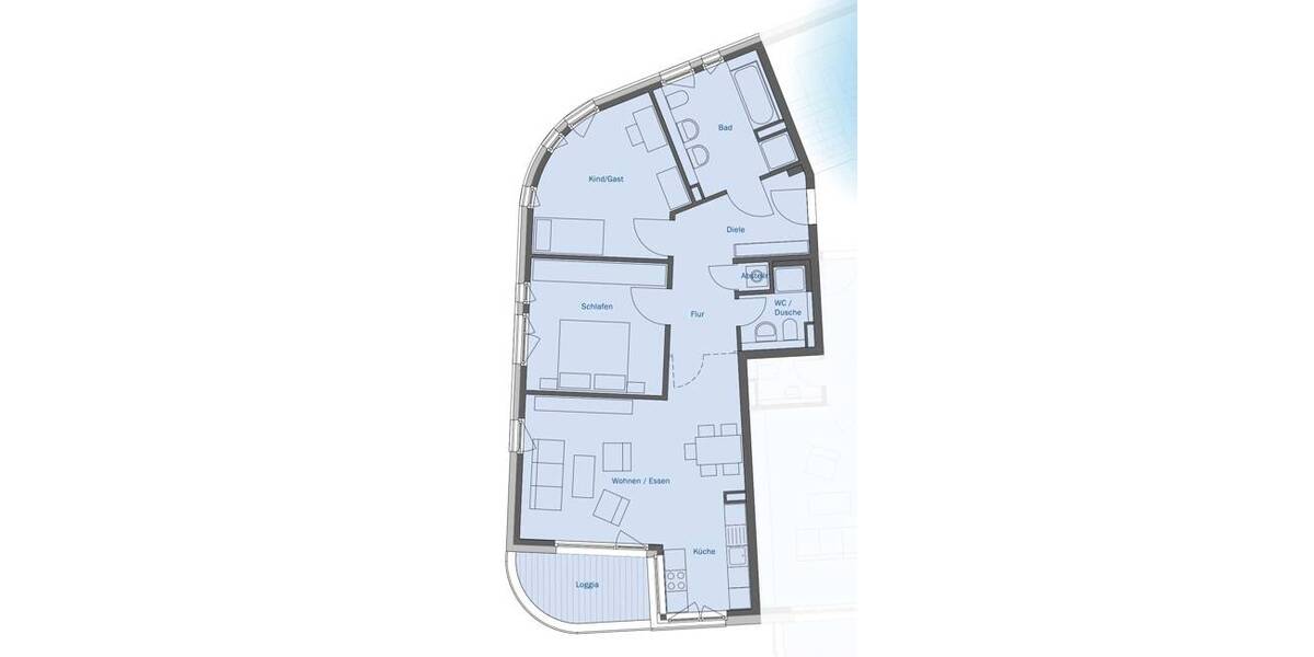 Etagenwohnung Frankfurt am Main Kalbach-Riedberg - 3 Zimmer, 94 m&sup2;, 859.800&euro; | Angebot:26842401