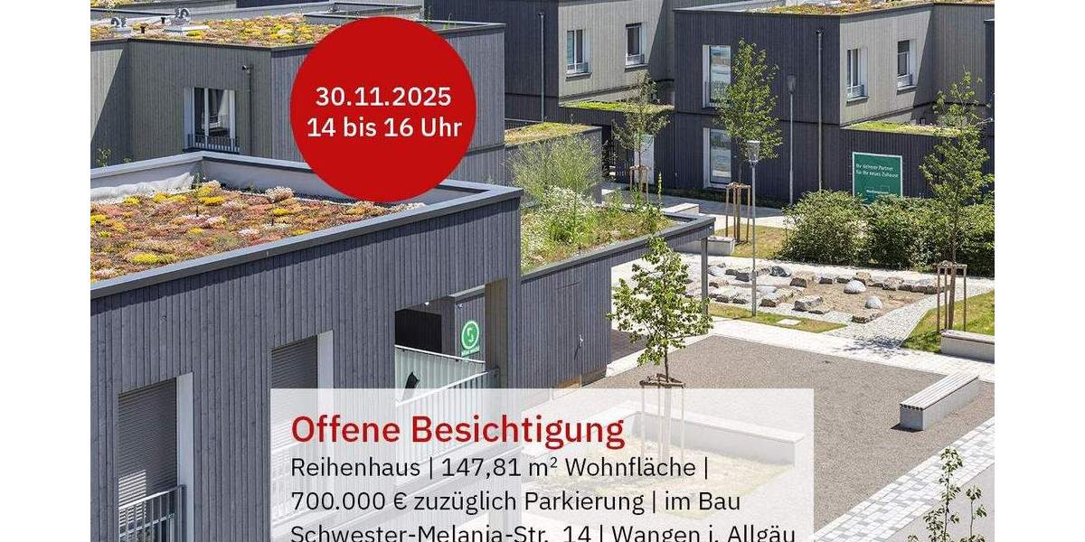 Mittelhaus in Wangen im Allgäu »RH in Wangen im Allgäu Wohnen am Argenbogen« 5 zimmer