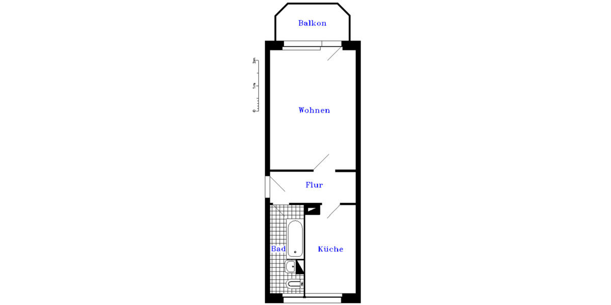 Etagenwohnung Greußen - 1 Zimmer, 34 m&sup2;, 209&euro; | Angebot:24116842