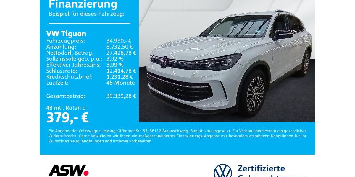 VW Tiguan 25.800 km 34.930 &euro; Neckarsulm 74172