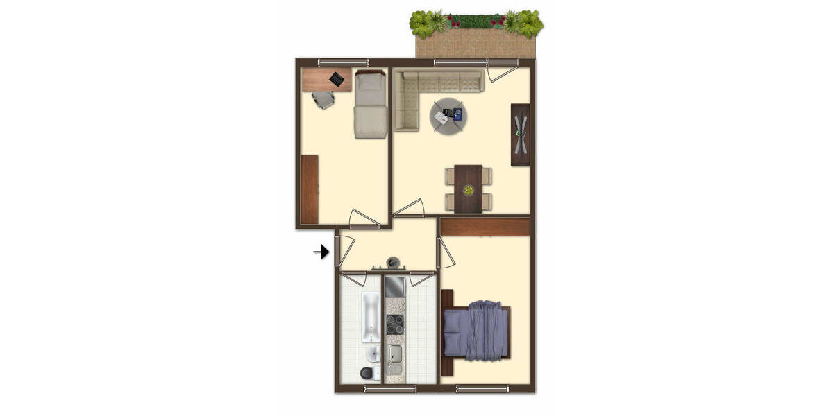 Etagenwohnung Cottbus Sandow - 3 Zimmer, 63 m&sup2;, 457&euro; | Angebot:26433640