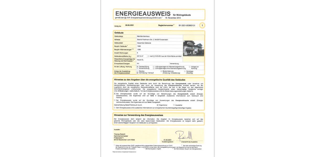 Dachgeschoßwohnung Fürstenstein - 2 Zimmer, 60 m&sup2;, 119.000&euro; | Angebot:24601821