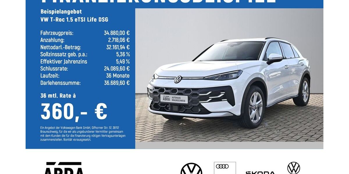 VW T-Roc 12.000 km 34.880 &euro; Braunschweig 38108