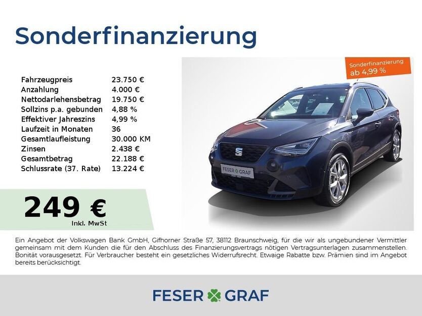 Seat Arona 12.850 km 23.750 € Lauf an der Pegnitz 91207