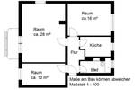 Etagenwohnung Halle (Saale) Landrain - 3 Zimmer, 69 m&sup2;, 609&euro; | Angebot:26910028