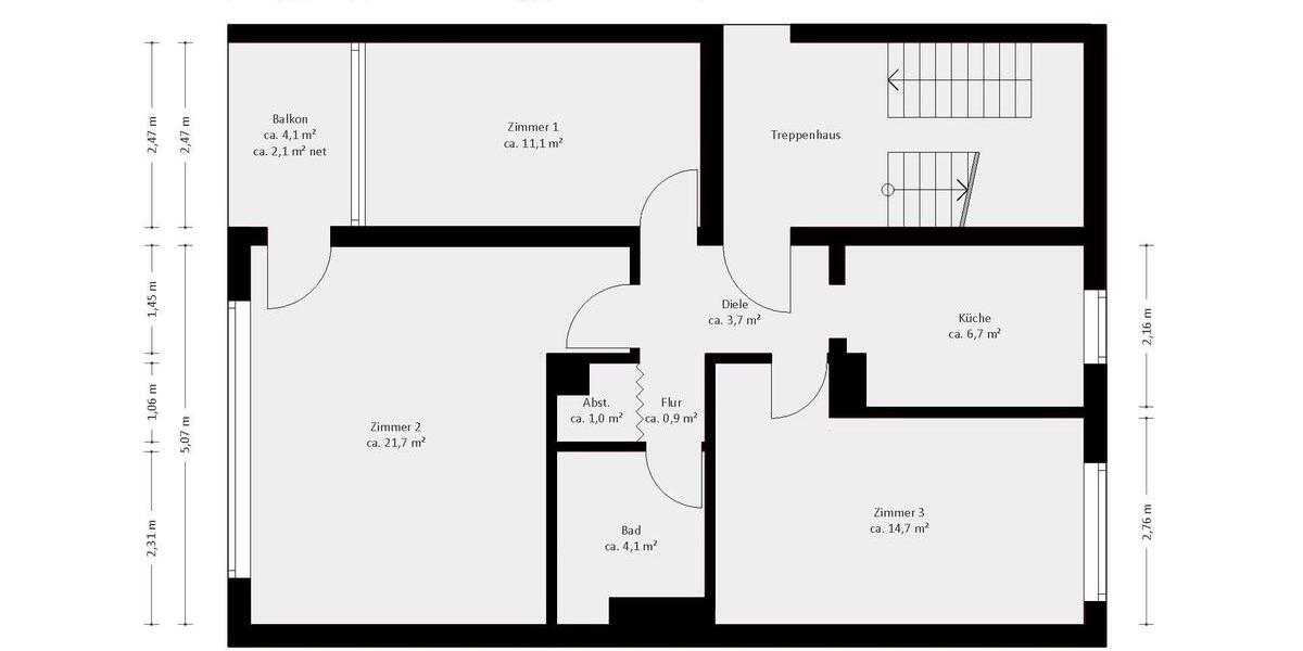 Etagenwohnung Kelkheim (Taunus) - 3 Zimmer, 66 m&sup2;, 900&euro; | Angebot:26325823