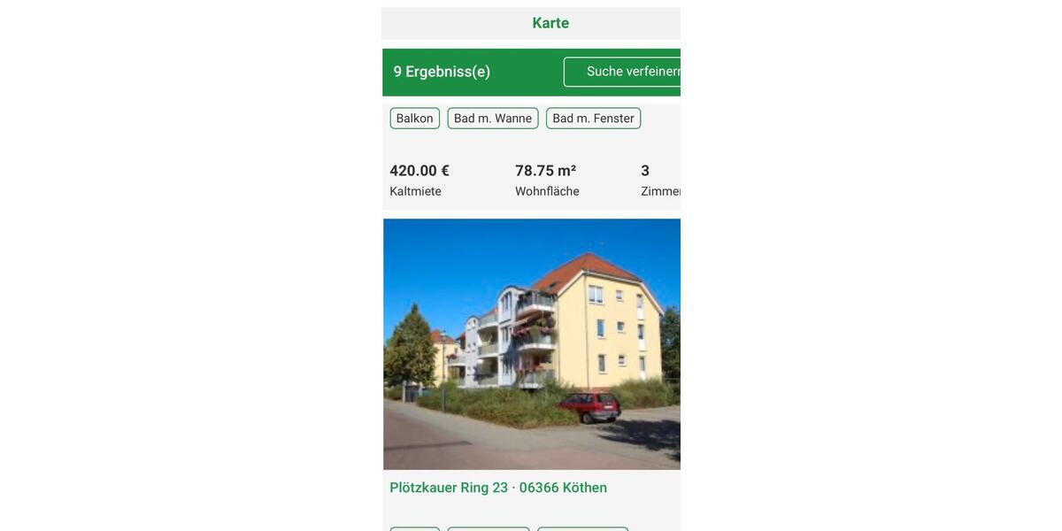 Etagenwohnung Köthen (Anhalt) - 3 Zimmer, 73 m&sup2;, 85.000&euro; | Angebot:26272486