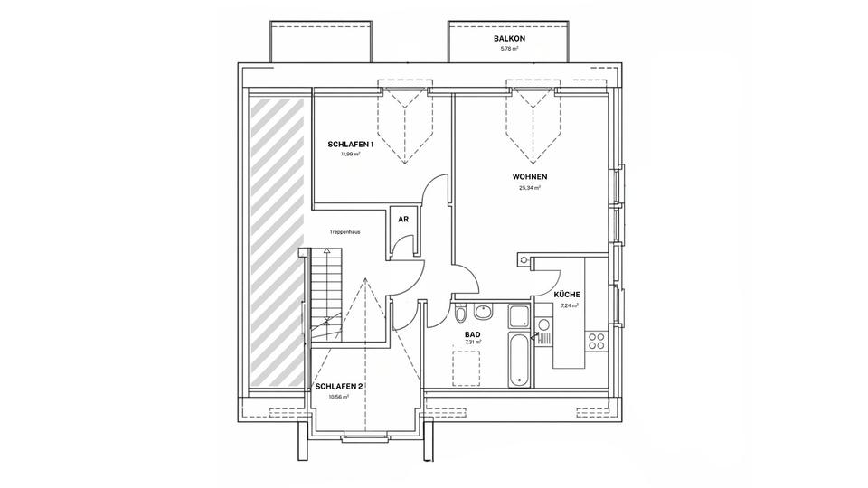 Dachgeschoßwohnung Bokensdorf - 3 Zimmer, 68 m&sup2;, 139.000&euro; | Angebot:26537646