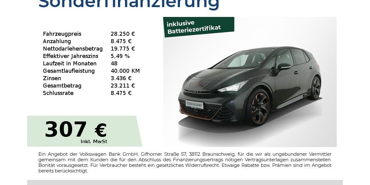 Cupra Born 20.450 km 27.840 &euro; Nürnberg 90441