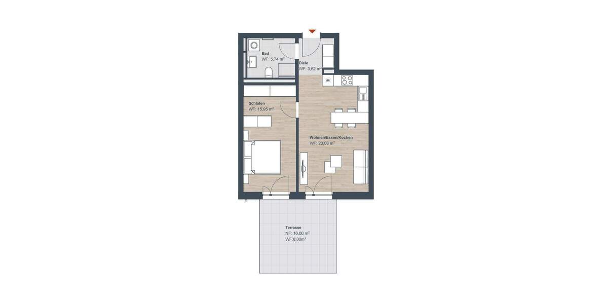 Etagenwohnung Röthenbach an der Pegnitz Röthenbach - 2 Zimmer, 56 m&sup2;, 329.923&euro; | Angebot:26435645