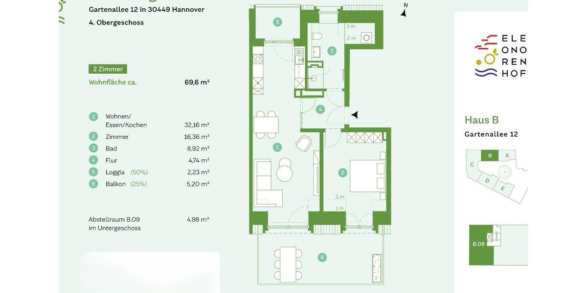 Dachgeschoßwohnung Hannover Linden-Limmer - 2 Zimmer, 70 m&sup2;, 1.195&euro; | Angebot:25025480