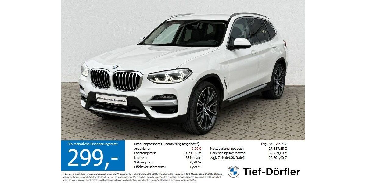 BMW X3 68.914 km 33.790 &euro; Marktsteft 97342