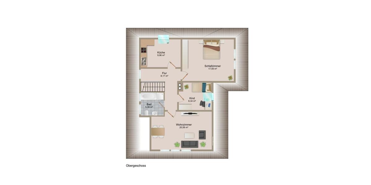 Dachgeschoßwohnung Twistringen - 3 Zimmer, 70 m&sup2;, 800&euro; | Angebot:25571500