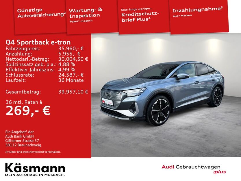 Audi Q4 e-tron 43.682 km 33.990 € Mosbach 74821