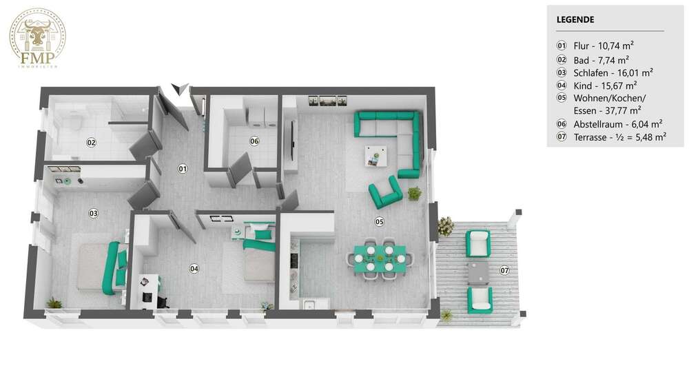 Kapitalanlage mit Zukunft! Vermietete ETW nach KFW55 - Erdgeschoßwohnung Ostercappeln | Angebot:26979236