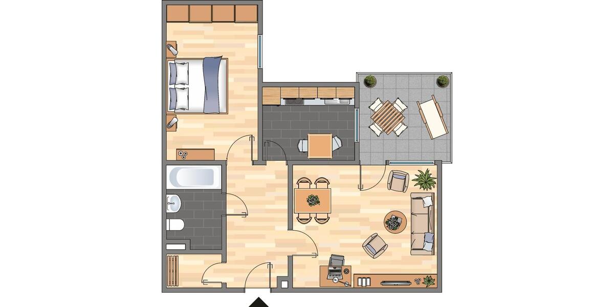 Etagenwohnung Weißenthurm - 2 Zimmer, 55 m&sup2;, 469&euro; | Angebot:26287113