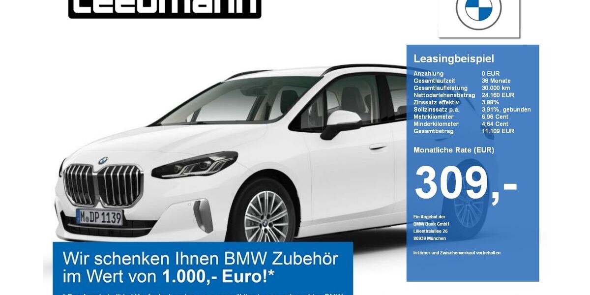 BMW 220 Active Tourer 9.469 km 28.750 &euro; Deggendorf 94469