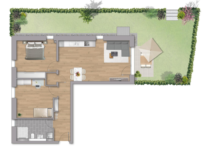 Etagenwohnung Stutensee Blankenloch - 3 Zimmer, 83 m&sup2;, 324.000&euro; | Angebot:24436267