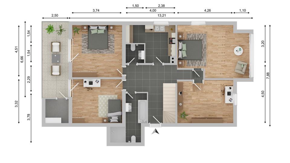 Maisonettenwohnung Westerrönfeld - 6 Zimmer, 149 m&sup2;, 625&euro; | Angebot:22072206