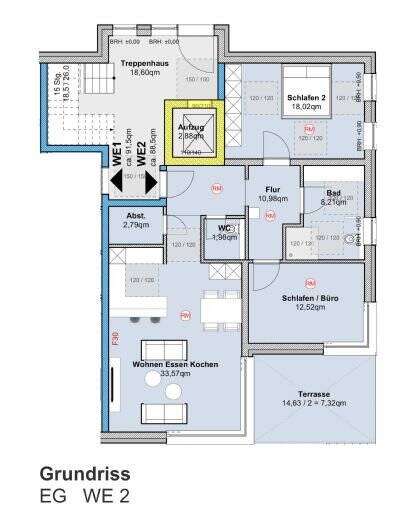 Etagenwohnung Winterberg Siedlinghausen - 3 Zimmer, 91 m&sup2;, 375.000&euro; | Angebot:25731534