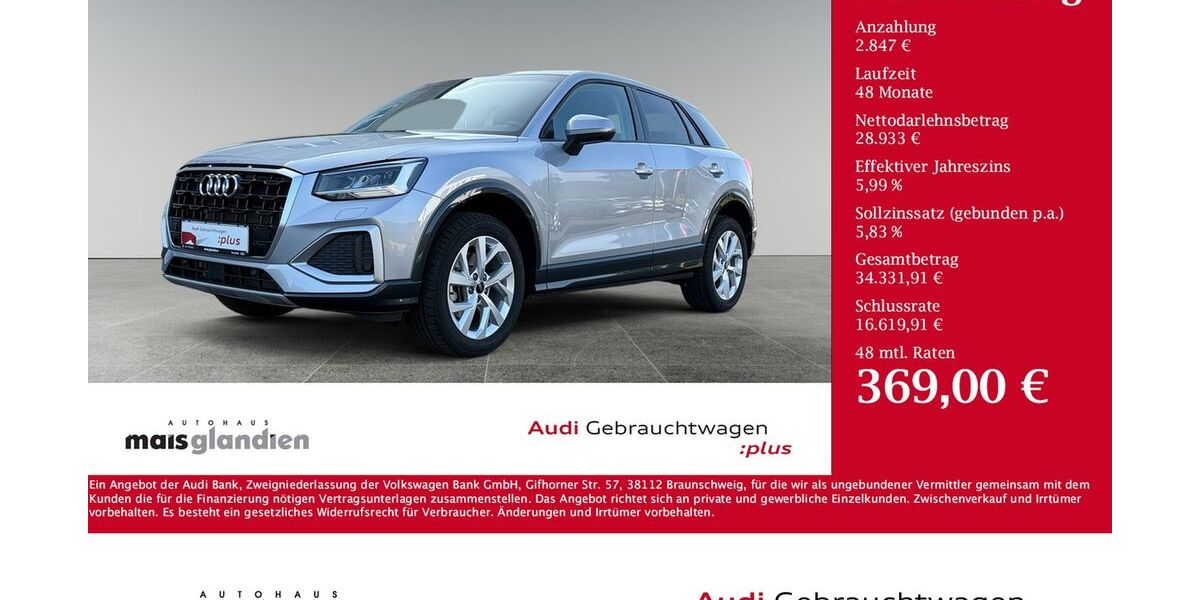 Audi Q2 9.103 km 31.780 &euro; Pronsfeld 54597