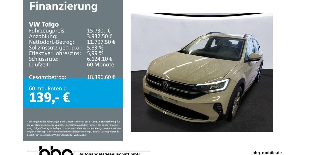 VW Taigo 62.285 km 15.730 &euro; Kehl 77694