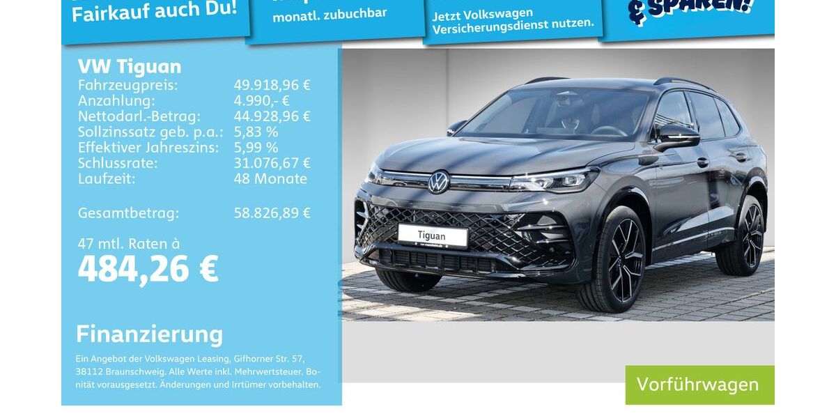 VW Tiguan 22.900 km 47.999 &euro; Mannheim 68309