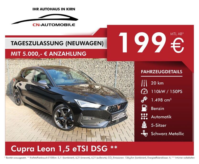 Cupra Leon 20 km 32.990 € Kirn 55606