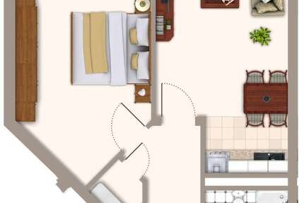 Wohnung Magdeburg Hopfengarten - 2 Zimmer, 50 m&sup2;, 455&euro; | Angebot:27729460