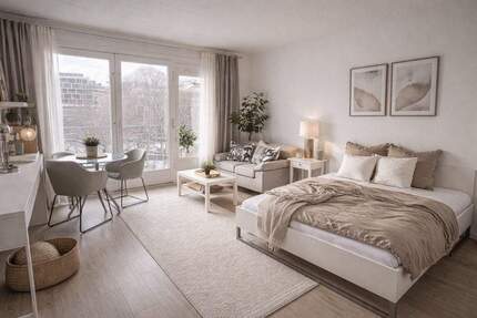 Ihr Rückzugsort in der City: Möbliertes Apartment mit Balkon in Tiergarten 1 zimmer