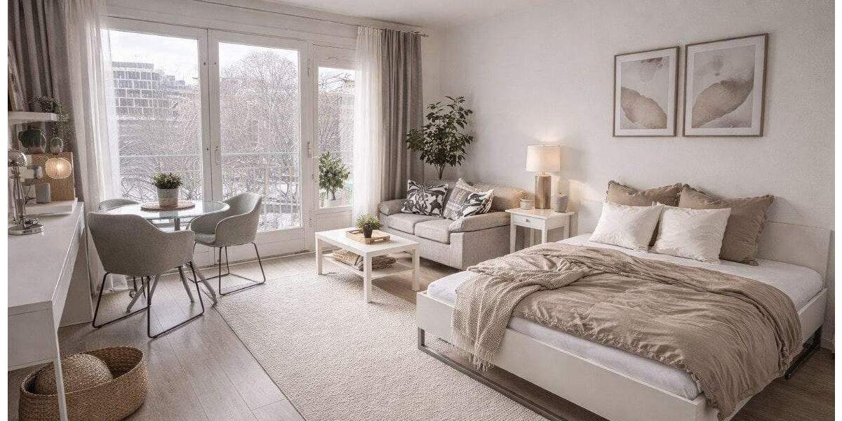 Ihr Rückzugsort in der City: Möbliertes Apartment mit Balkon in Tiergarten 1 zimmer