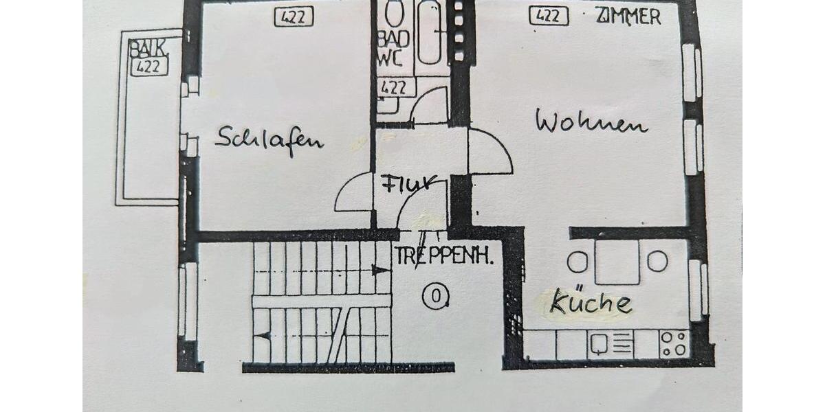 Etagenwohnung Weißwasser (Oberlausitz) - 2 Zimmer, 56 m&sup2;, 379&euro; | Angebot:26659871