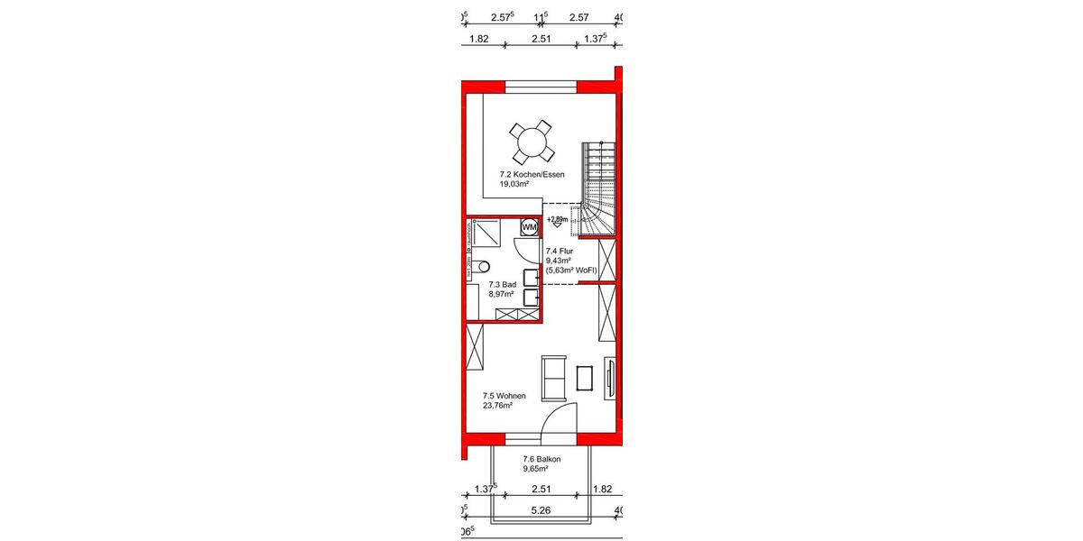 Etagenwohnung Bad Zwischenahn - 3 Zimmer, 100 m&sup2;, 1.300&euro; | Angebot:25904600