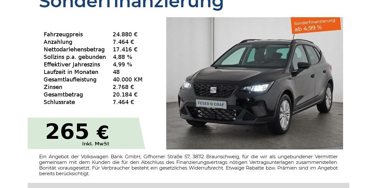 Seat Arona 4.450 km 24.880 &euro; Nürnberg 90441